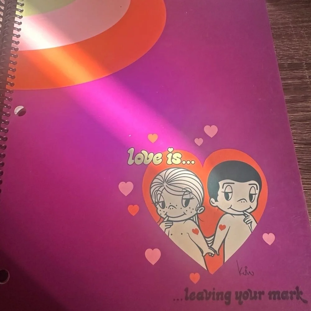 Minikim love is leaving your mark notebook vintage‎ writing